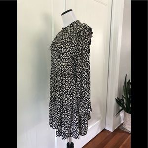 Animal print ruffle dress by Zara